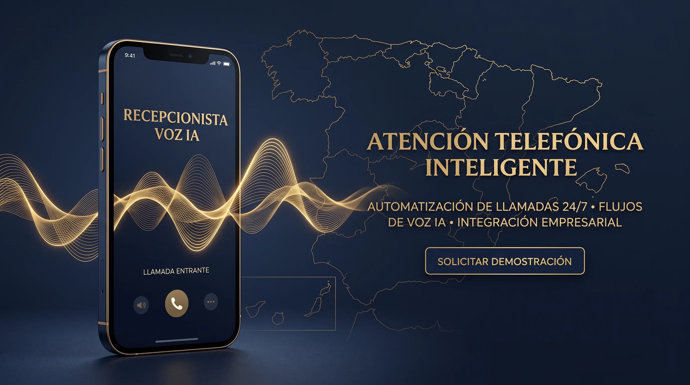 Esquema de recepcionista de voz con IA para empresas